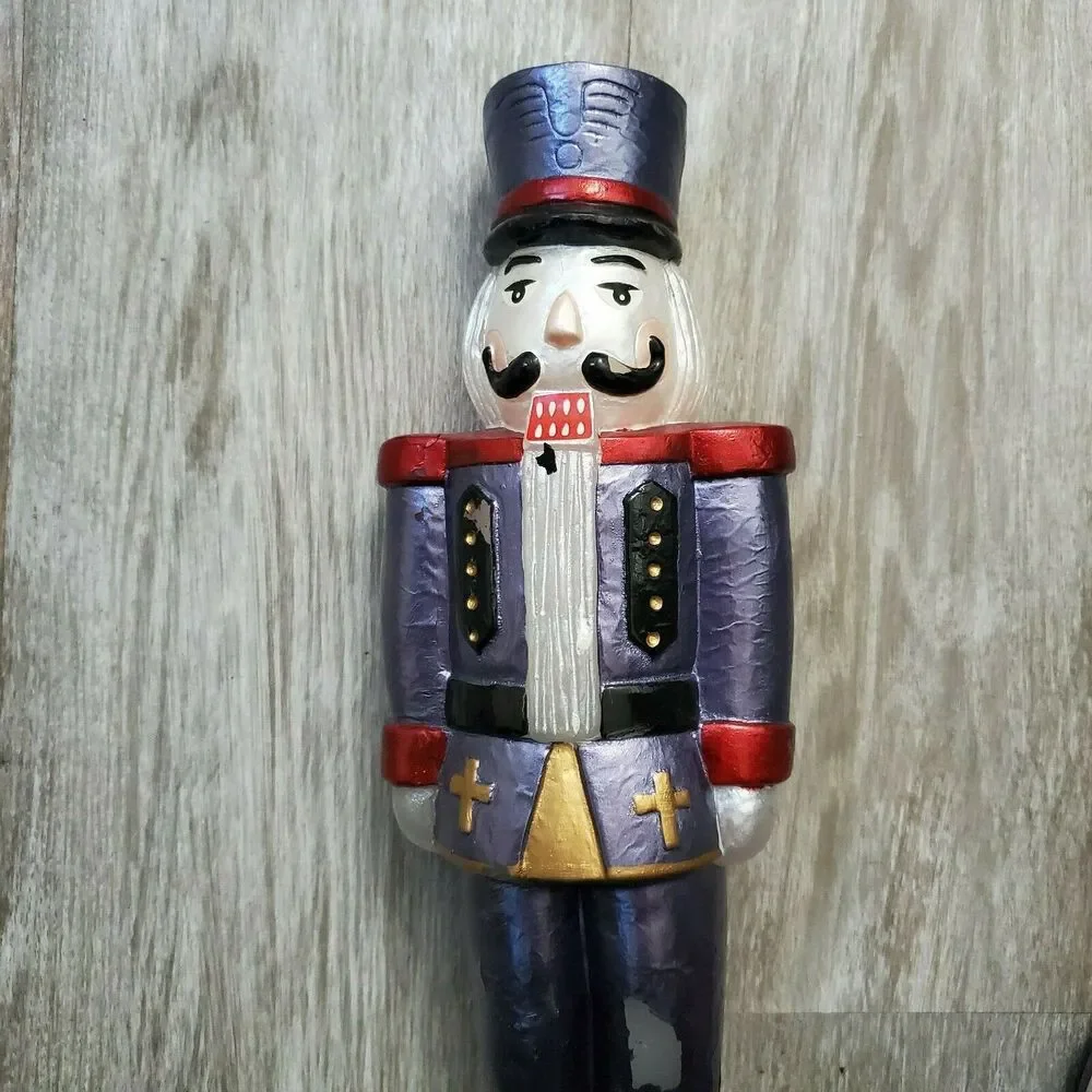 Vintage Nutcracker Soldier Christmas Candle Decor 12